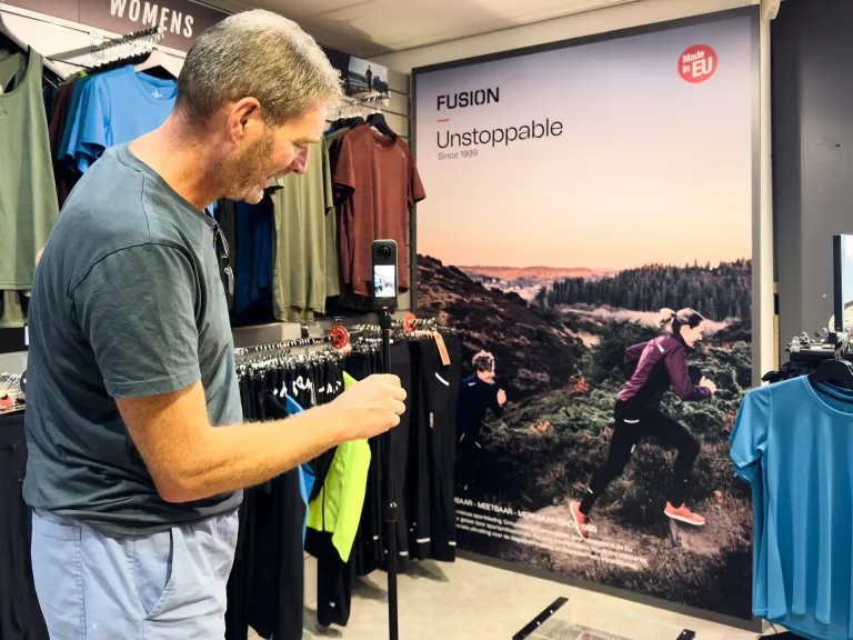 Productie 360° beleving sportwinkel